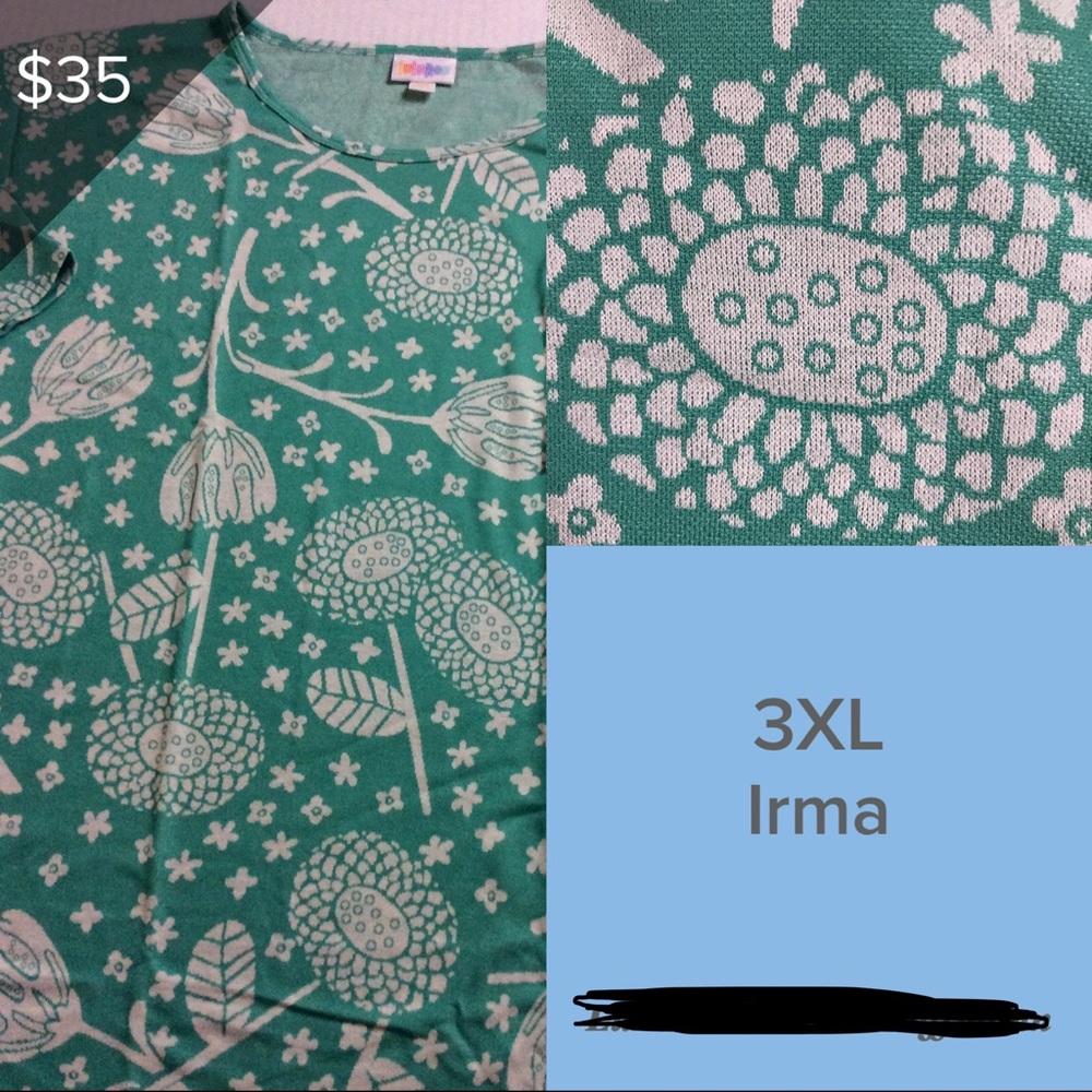 LuLaRoe Irma Size 3XL jacquard BNWT